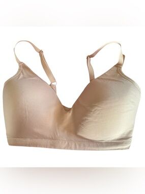 Thirdlove Seamless Wireless Bra - Light Beige/Pink Comfort Bra. Size Large++
